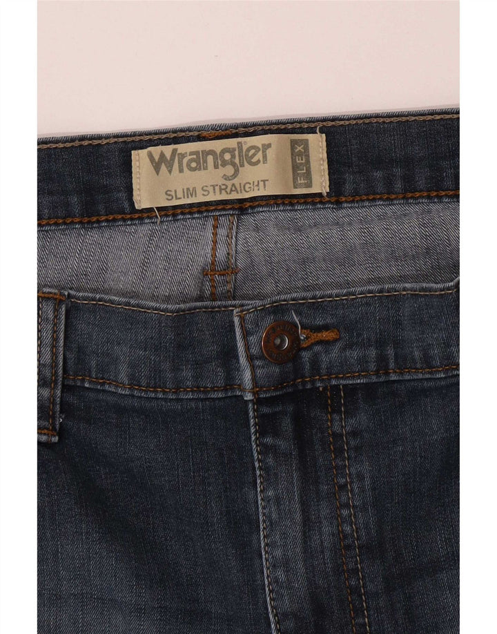 Męskie jeansy Wrangler Slim Straight W38 L30 Niebieskie
