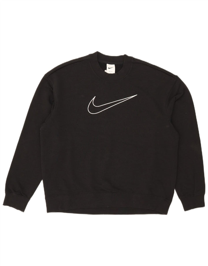 Męska bluza z grafiką Nike Dri Fit, mała, czarna, bawełniana