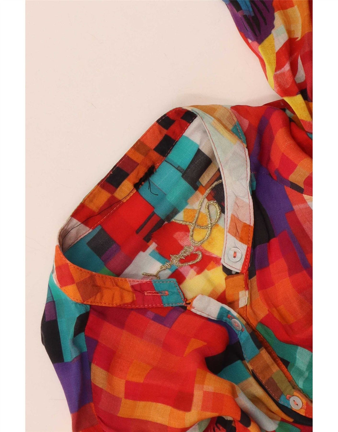 Damska bluzka koszulowa Desigual Graphic UK 12, średnia, wielokolorowa, geometryczna