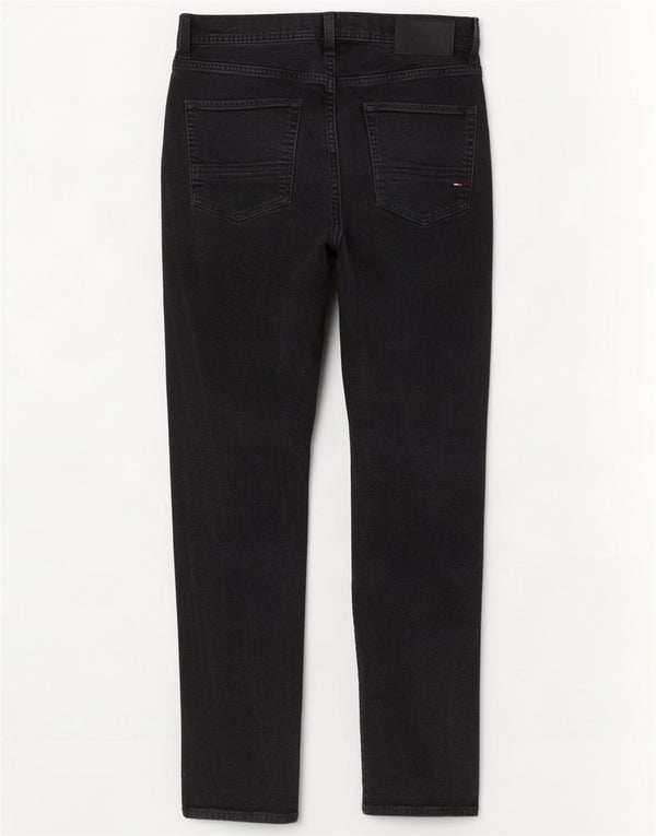 Męskie dżinsy Denton Straight Jeansy Tommy Hilfiger W30 L30 Czarne bawełniane
