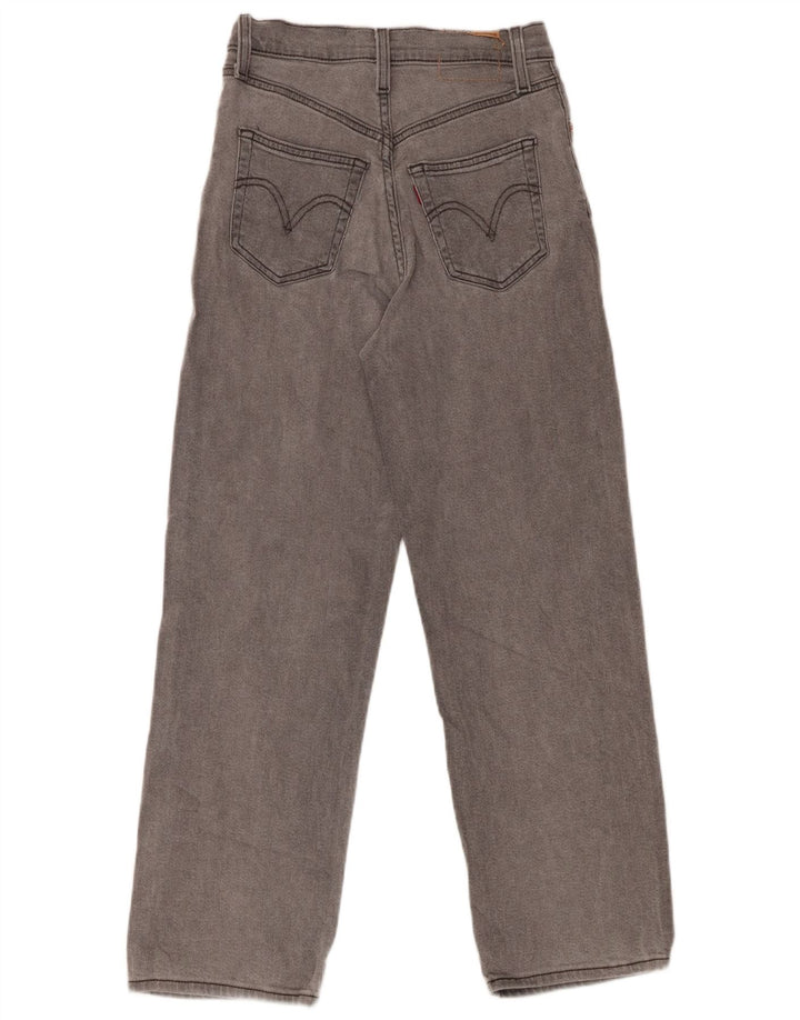 Damskie jeansy LEVI'S z szeroką nogawką i wysokim stanem W24 L27 szare