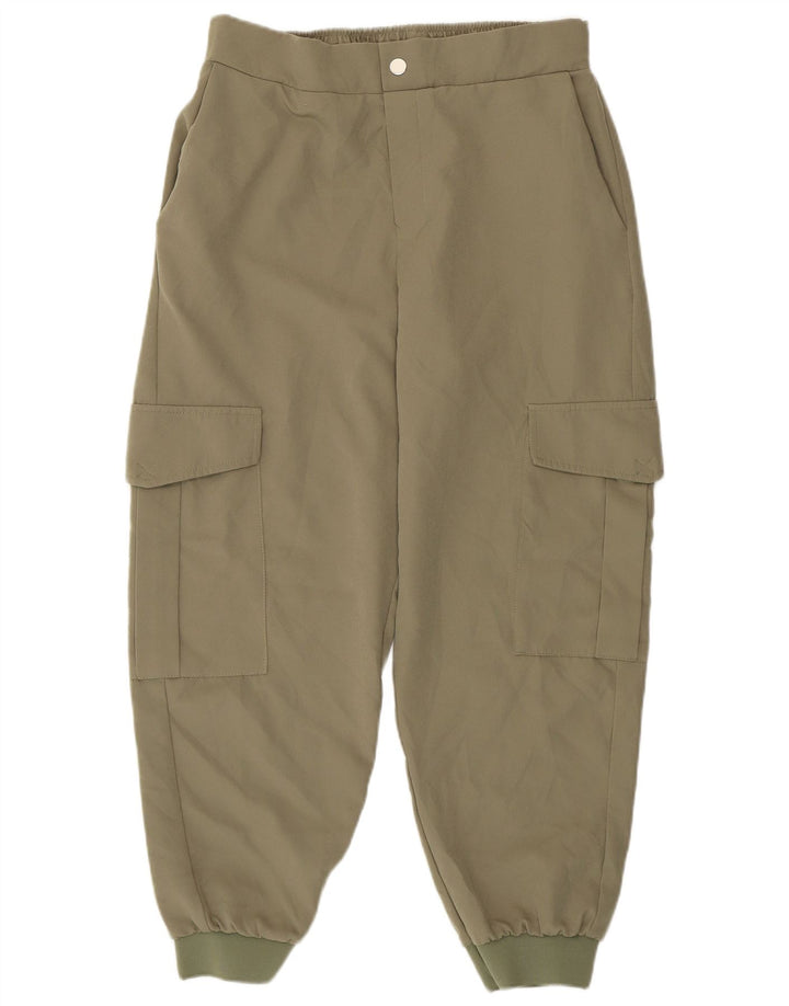 Spodnie damskie Zara Joggers Cargo duże W32 L26 Khaki