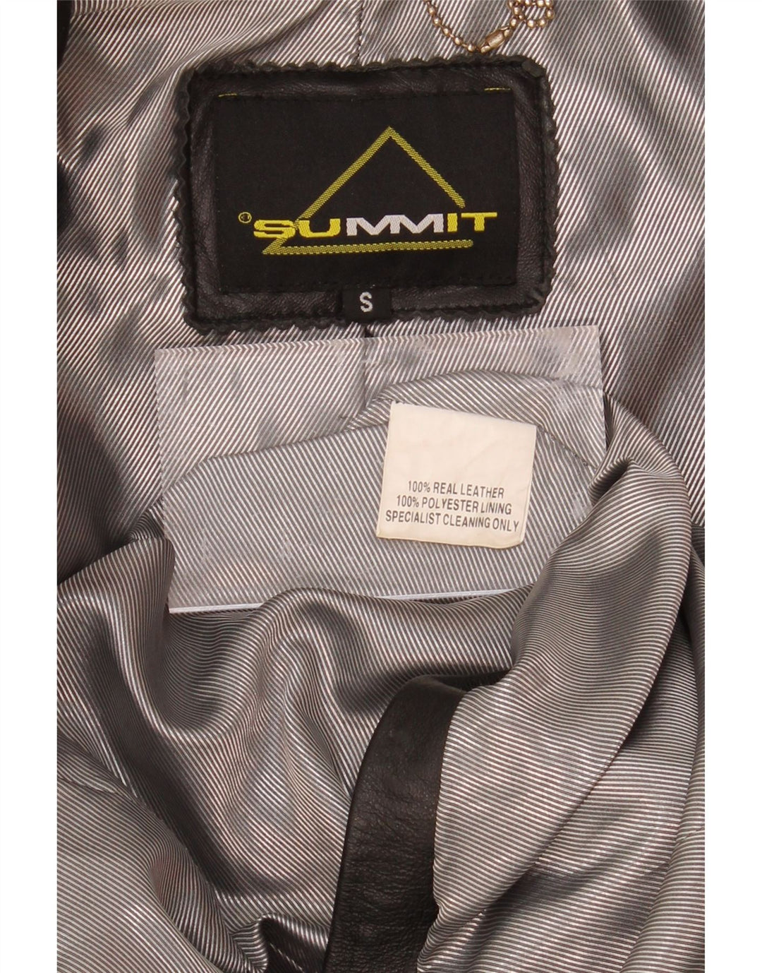 SUMMIT Mens Leather Jacket UK 36 Small Black Leather Vintage Summit and Second-Hand Summit from Messina Hembry 