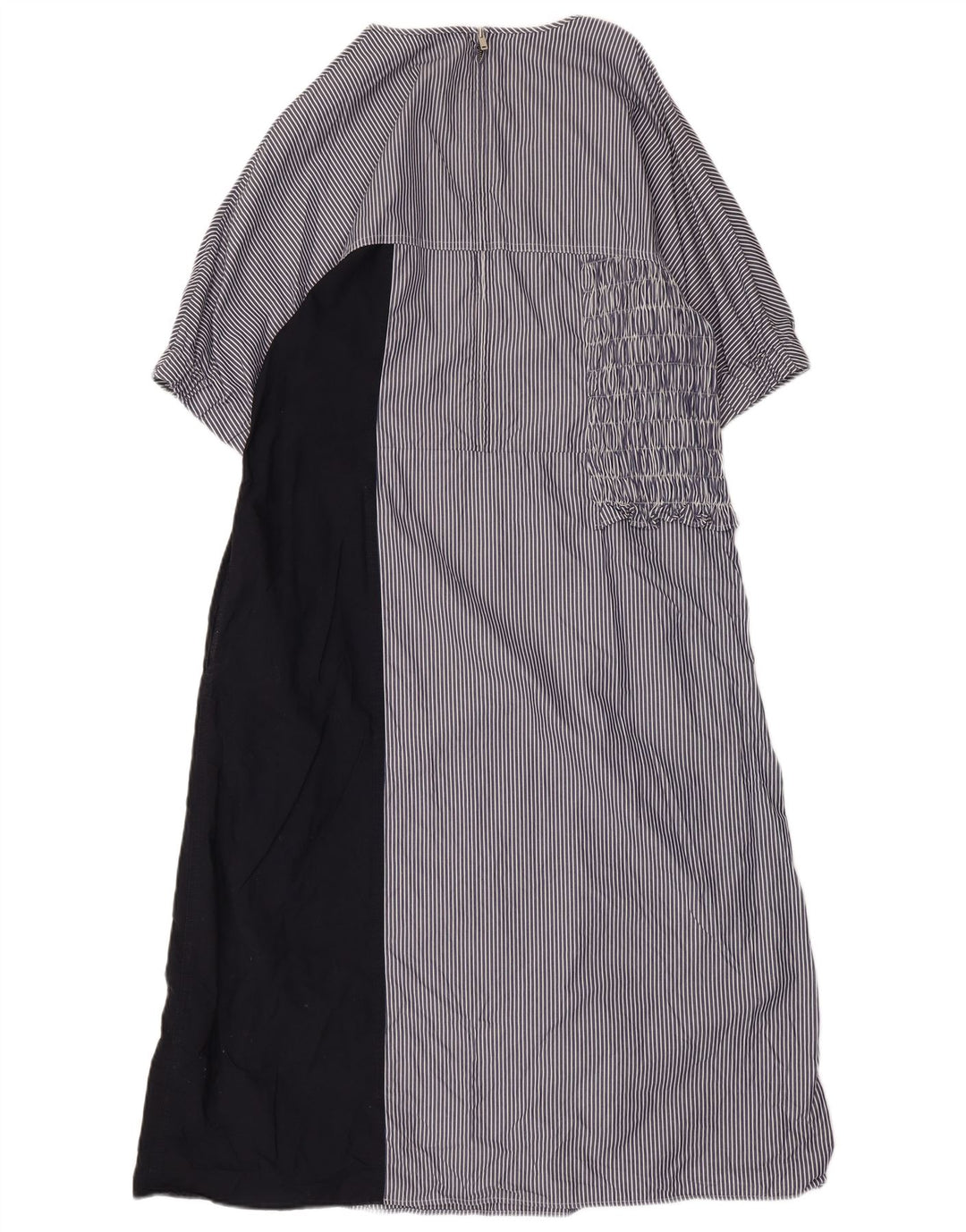 COS Damska sukienka maxi EU 44 XL Granatowa, bawełniana w prążki