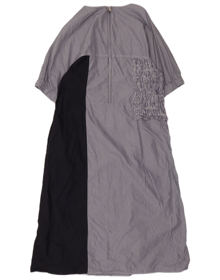 COS Damska sukienka maxi EU 44 XL Granatowa, bawełniana w prążki