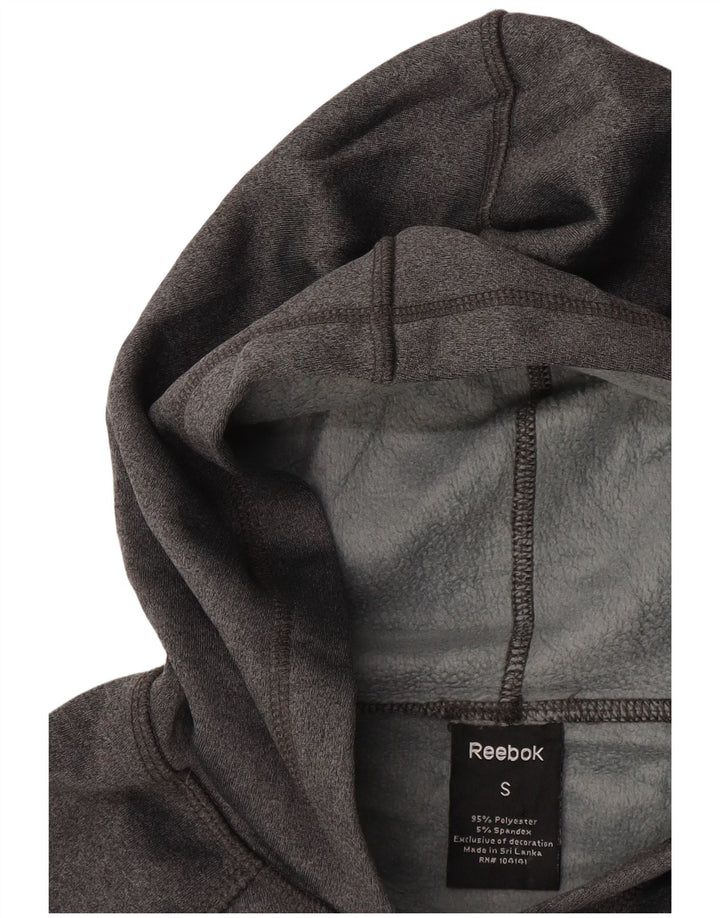 Damski sweter z kapturem REEBOK UK 10, mały, szary poliester