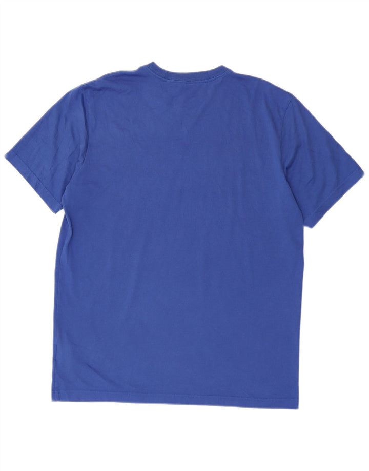 Męski T-shirt z grafiką Nike Dri Fit, duży, niebieski, bawełniany
