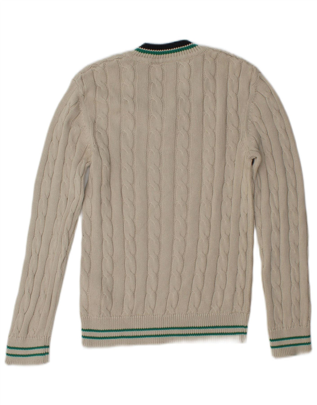 Sweter chłopięcy Lyle & Scott z dekoltem w kształcie litery V, 9-10 lat, biała bawełna