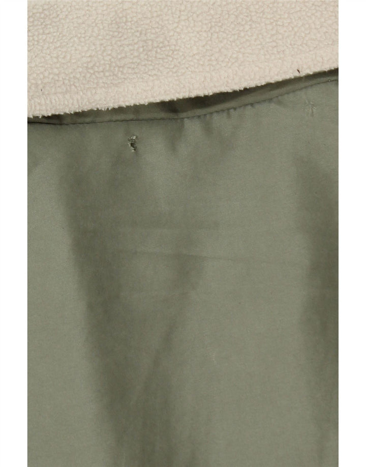 Marks & Spencer Damska kurtka oversize Sherpa Parka UK 14, duża, zielona