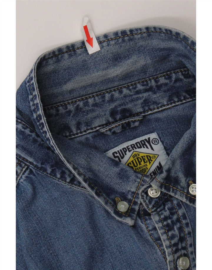 Męska koszula dżinsowa Superdry XL, niebieska, bawełniana