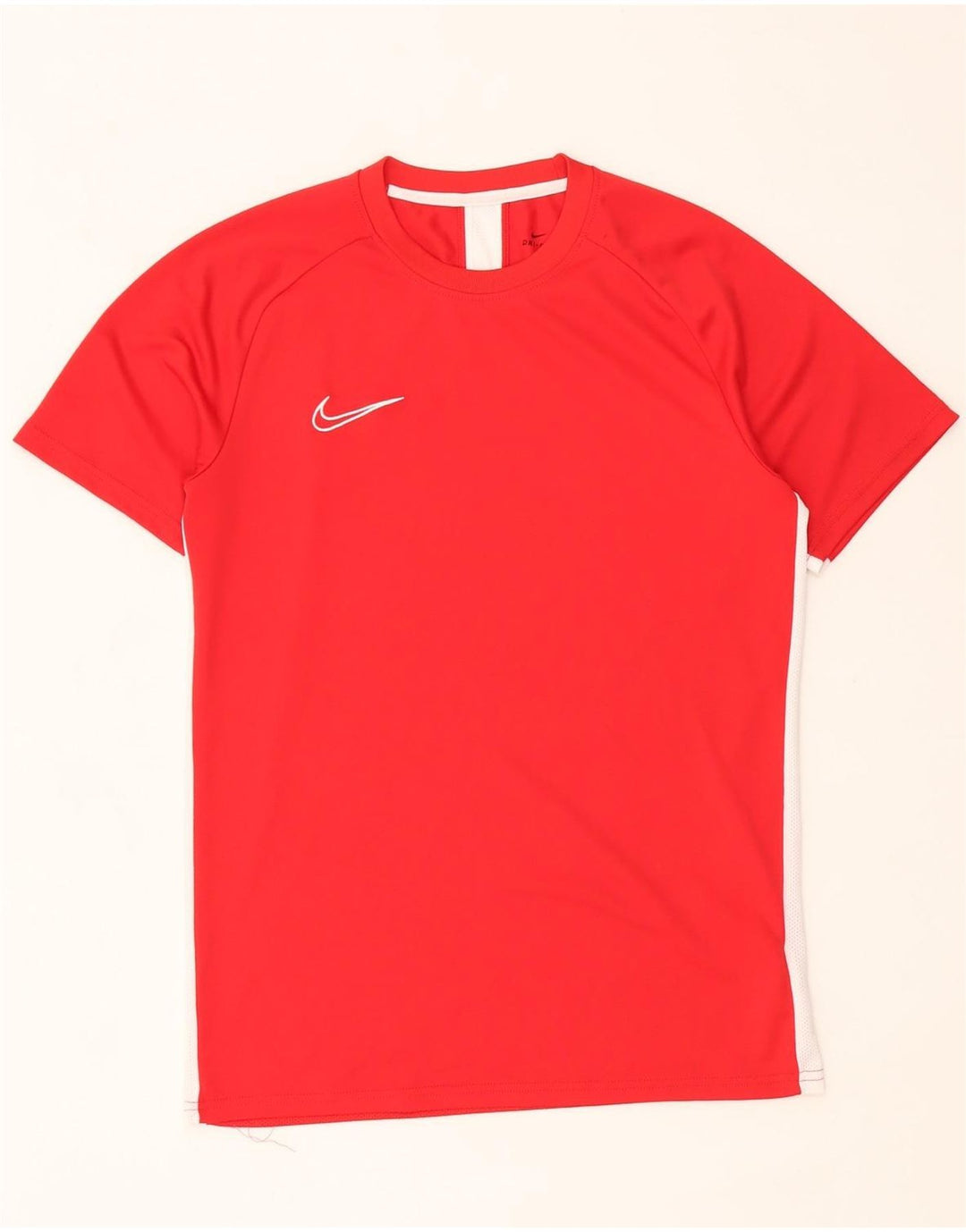 Męska koszulka Nike Dri Fit, poliestrowa koszulka w kolorze średniej czerwieni