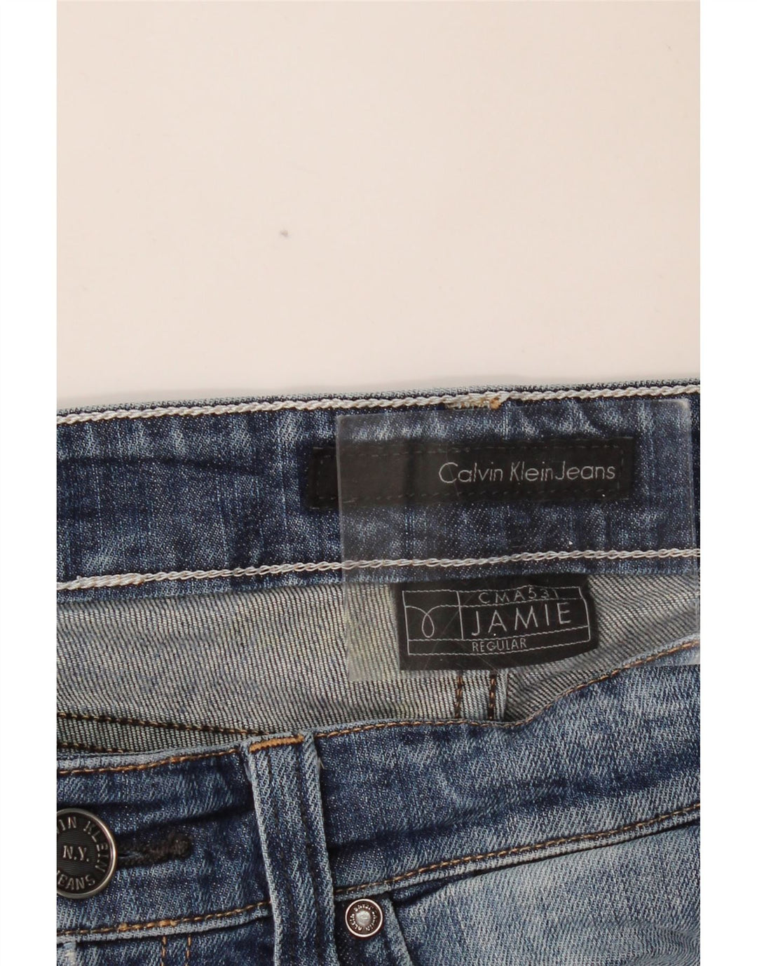 Damskie jeansy CALVIN KLEIN Jamie Straight W32 L33 Niebieskie