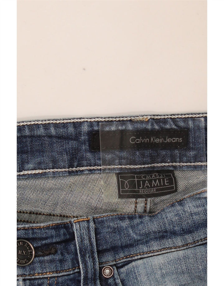 Damskie jeansy CALVIN KLEIN Jamie Straight W32 L33 Niebieskie