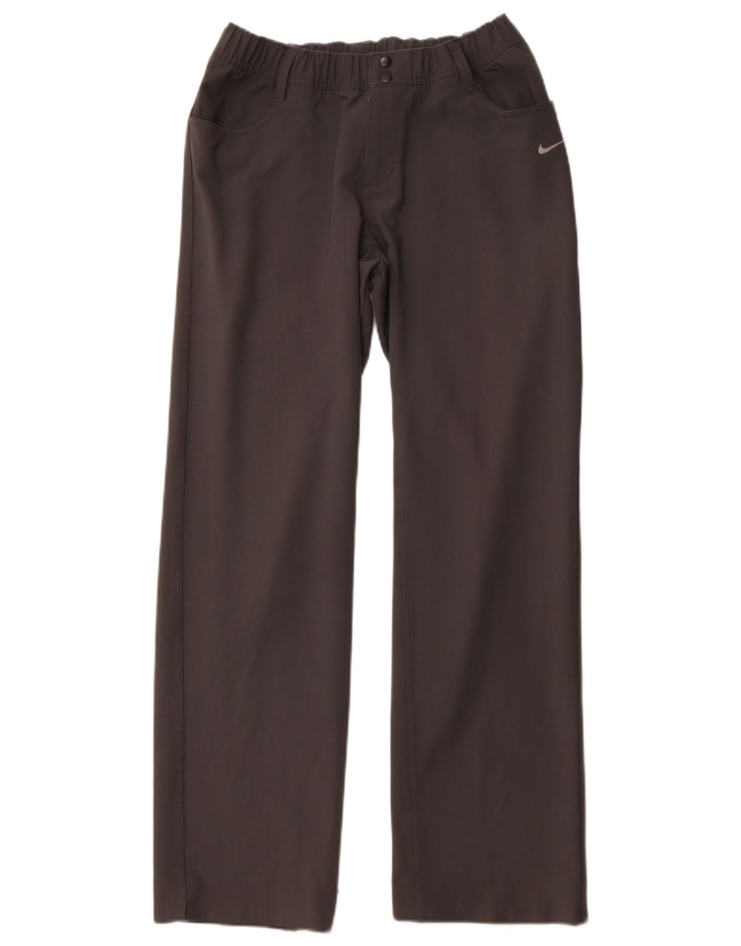 Męskie spodnie codzienne NIKE Dri Fit, proste, małe W27 L31, szary poliester