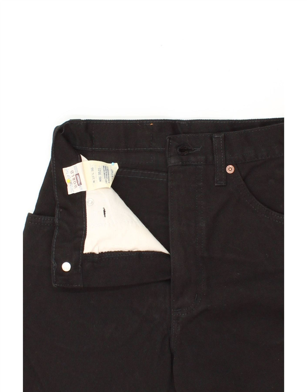 RIFLE Womens Straight Jeans W27 L30 Black Cotton Vintage Rifle and Second-Hand Rifle from Messina Hembry 