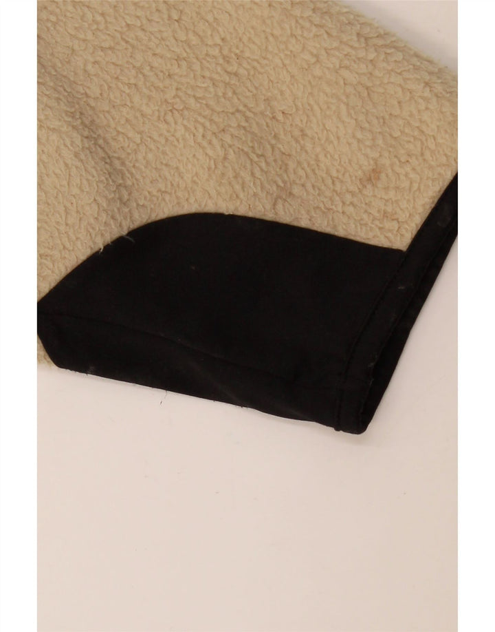 Męska kurtka polarowa FILA UK 36, mały beżowy poliester z blokami kolorów