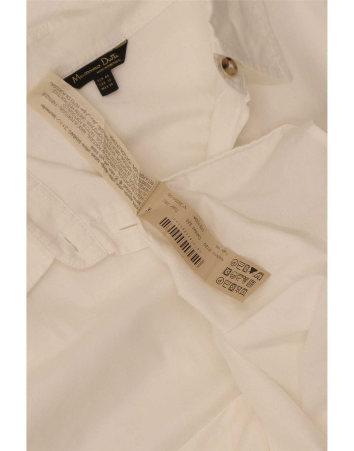 Damska koszula z długim rękawem Massimo Dutti EU 44 XL, biała bawełna