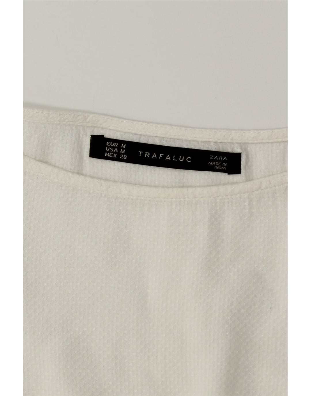 Damska bluzka oversize Zara UK 14, średni biały poliester