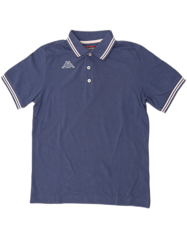 Męska koszulka polo Kappa, mała, niebieska, bawełniana