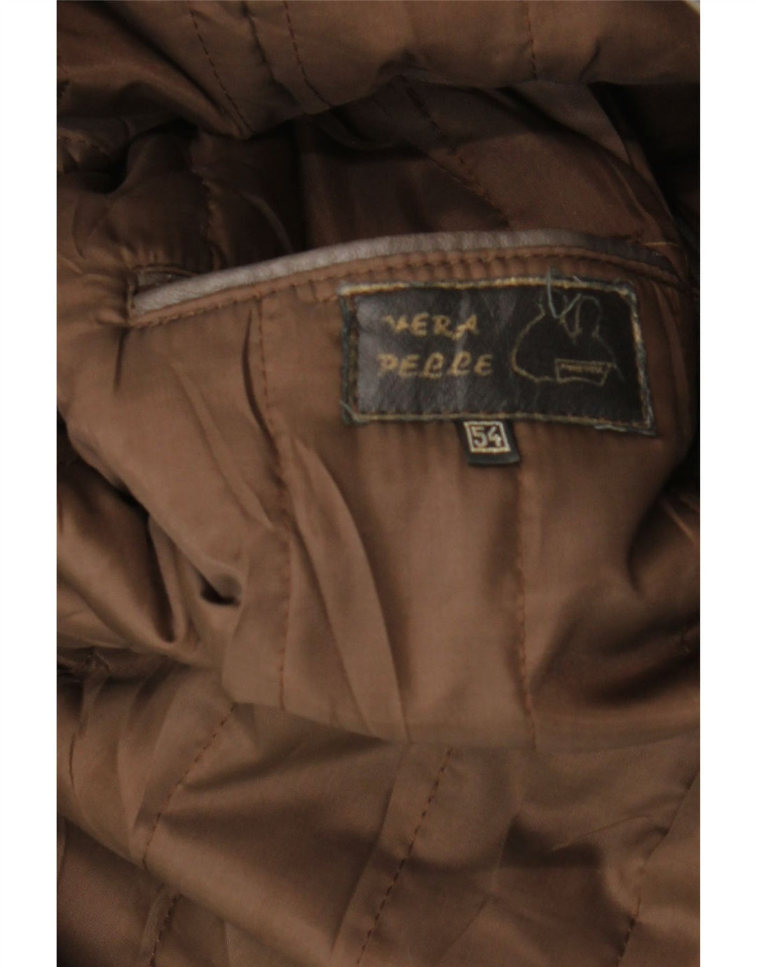 Męska kurtka skórzana VINTAGE IT 54 2XL Brązowa skóra