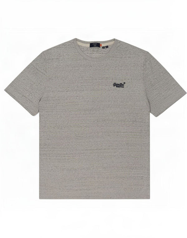 Superdry Mens T-Shirt Top XL Grey Flecked Cotton