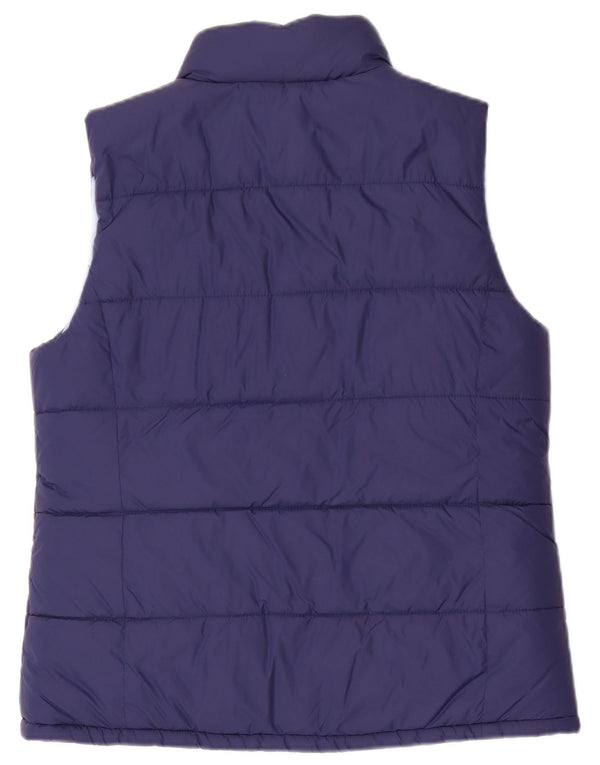 Damska dwustronna wyściełana kamizelka Crew Clothing UK 12 Średni granatowy nylon
