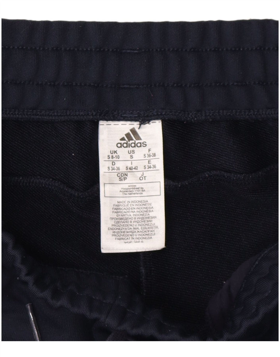 Damskie spodnie dresowe Adidas Joggers UK 8/10 Małe granatowe, poliestrowe