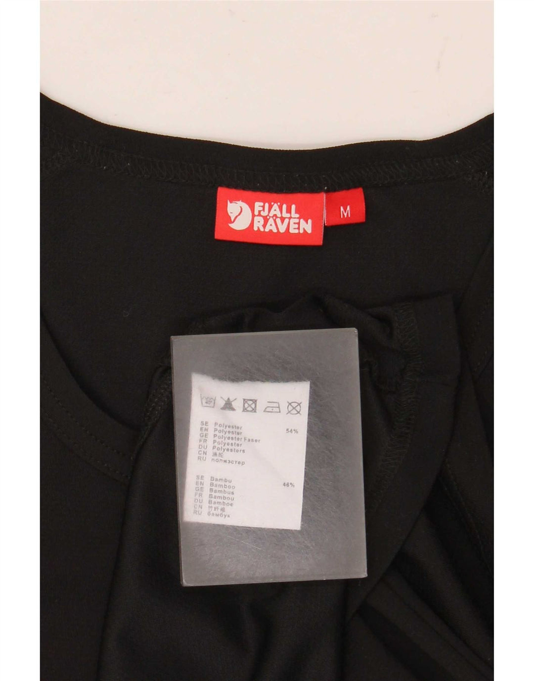 T-shirt damski Fjall Raven Top UK 14, średni czarny poliester