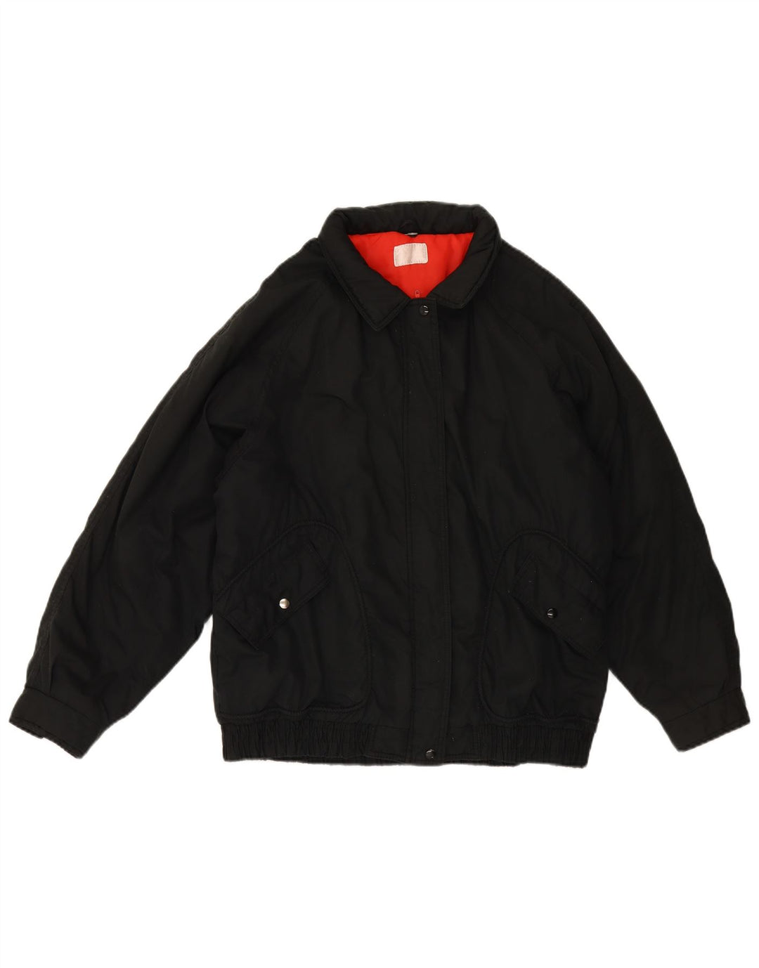 Damska kurtka wiatrówka Vintage UK 18 XL Czarny polietylen