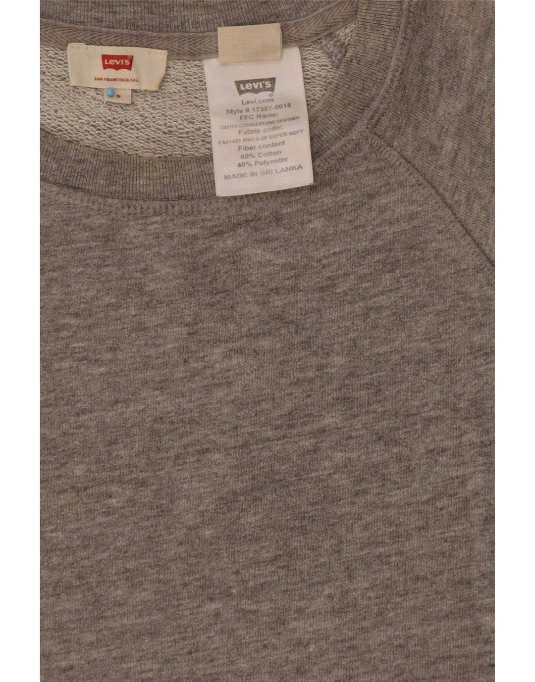 Damska bluza oversize Levi's UK 10, mała, szara, nakrapiana bawełna