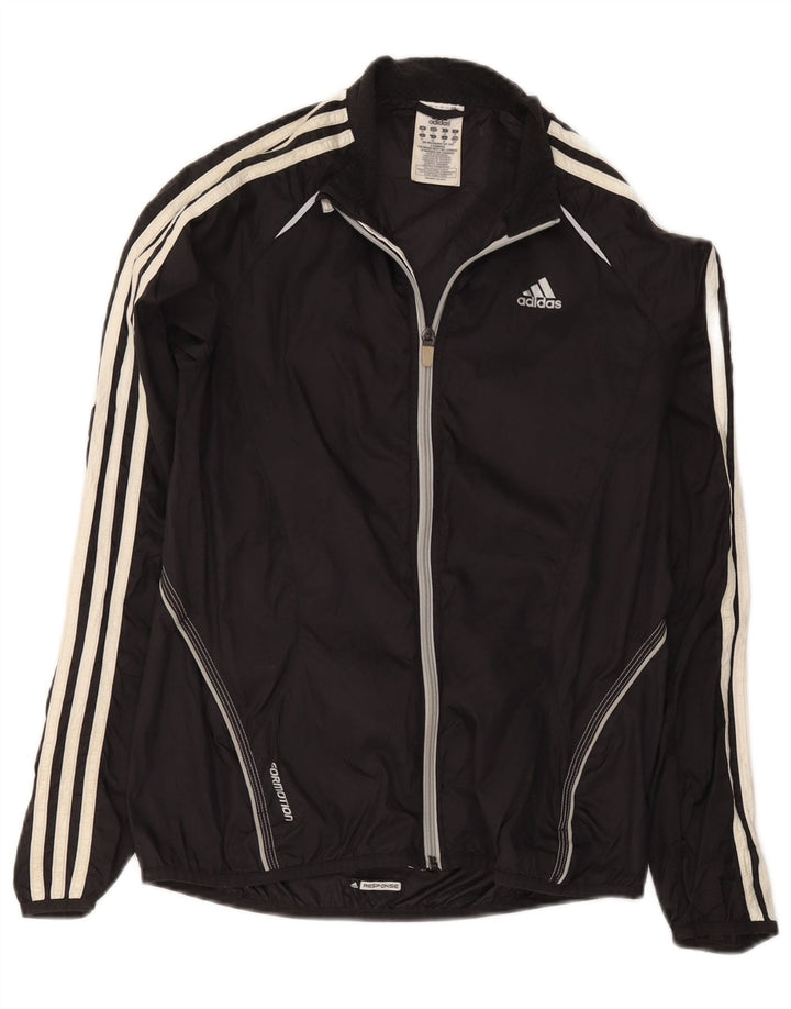 Damska bluza dresowa Adidas UK 10, mała czarna nylonowa