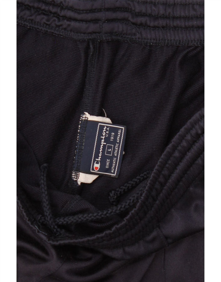 CHAMPION Mens Tracksuit Trousers Large  Navy Blue Polyester Vintage Champion and Second-Hand Champion from Messina Hembry 