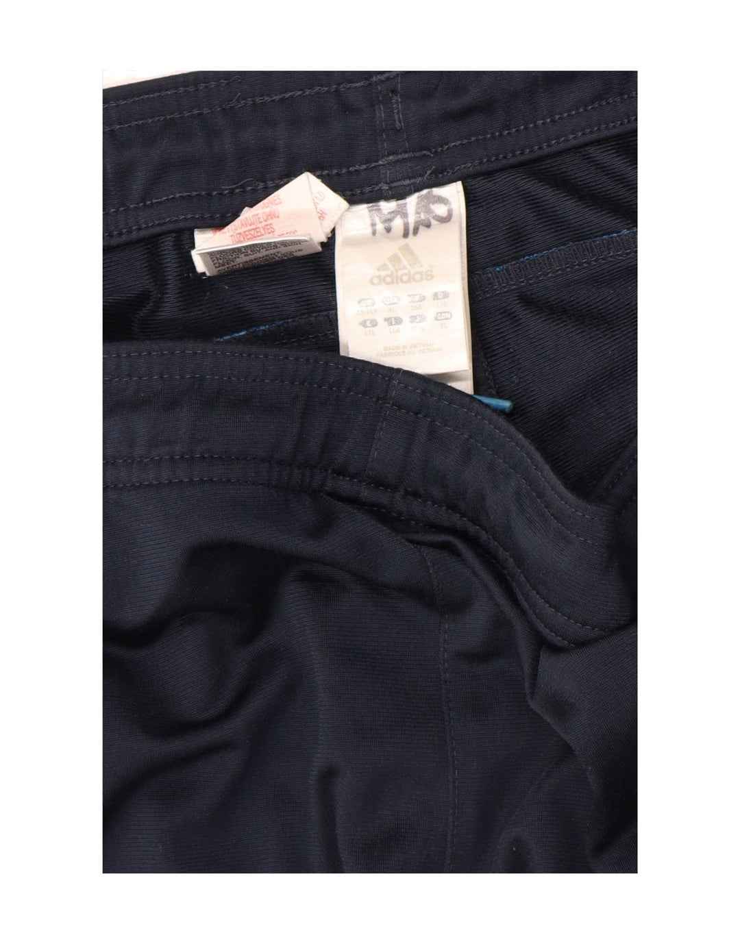 ADIDAS Boys Tracksuit Trousers 15-16 Years  Navy Blue Polyester Vintage Adidas and Second-Hand Adidas from Messina Hembry 