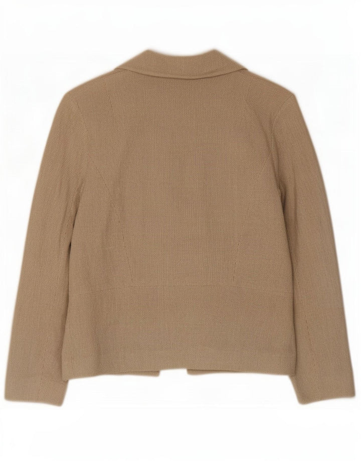 Vintage damska marynarka zapinana na 4 guziki UK 10 Small Beige