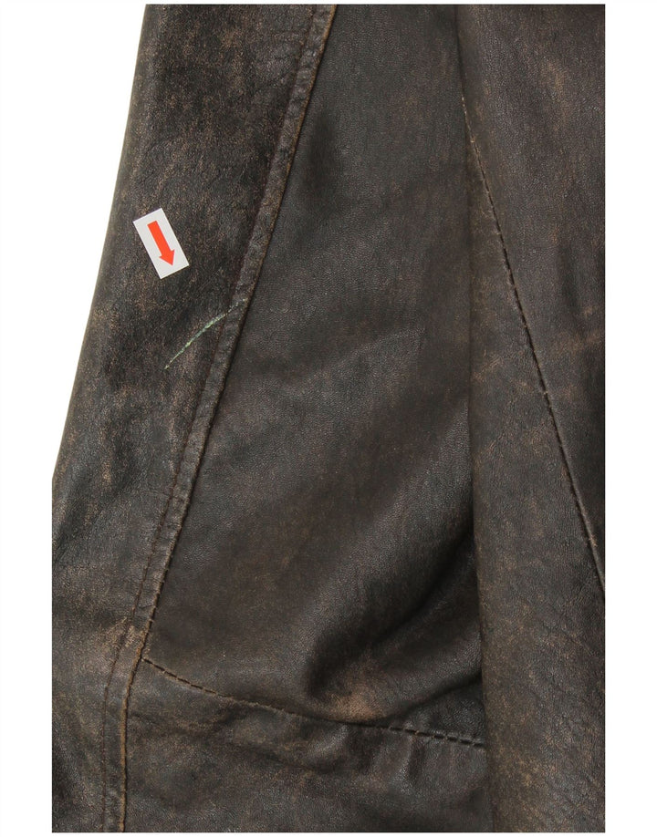 Męska kurtka skórzana Mays & Rose IT 50, duża brązowa skóra