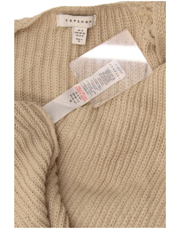 Topshop damski sweter oversize o przedłużonym kroju, UK 14, średni beż