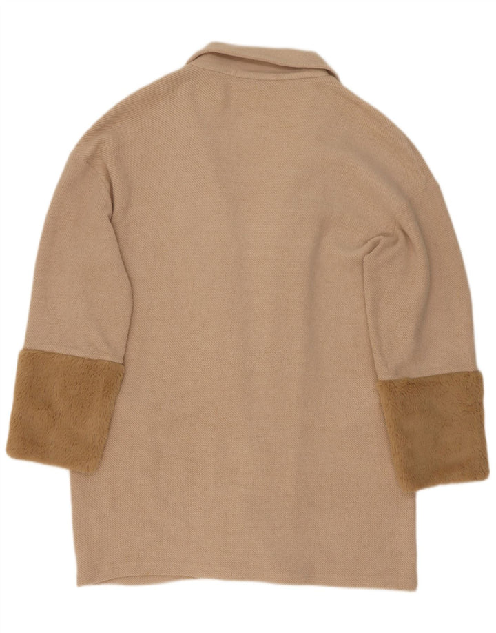 Damski sweter oversize z długim rękawem Zara UK 14 średni beż