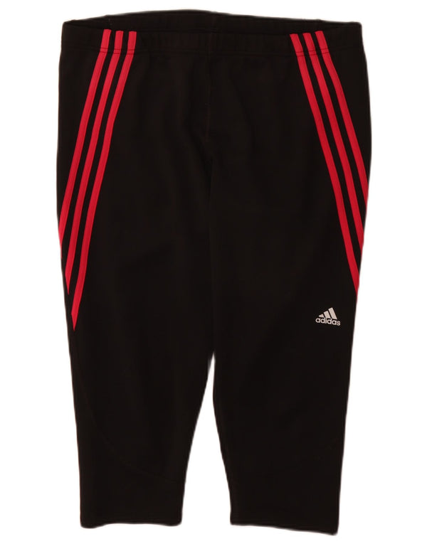 Damskie legginsy Adidas Capri UK 20/22 XL Czarne sportowe z poliestru