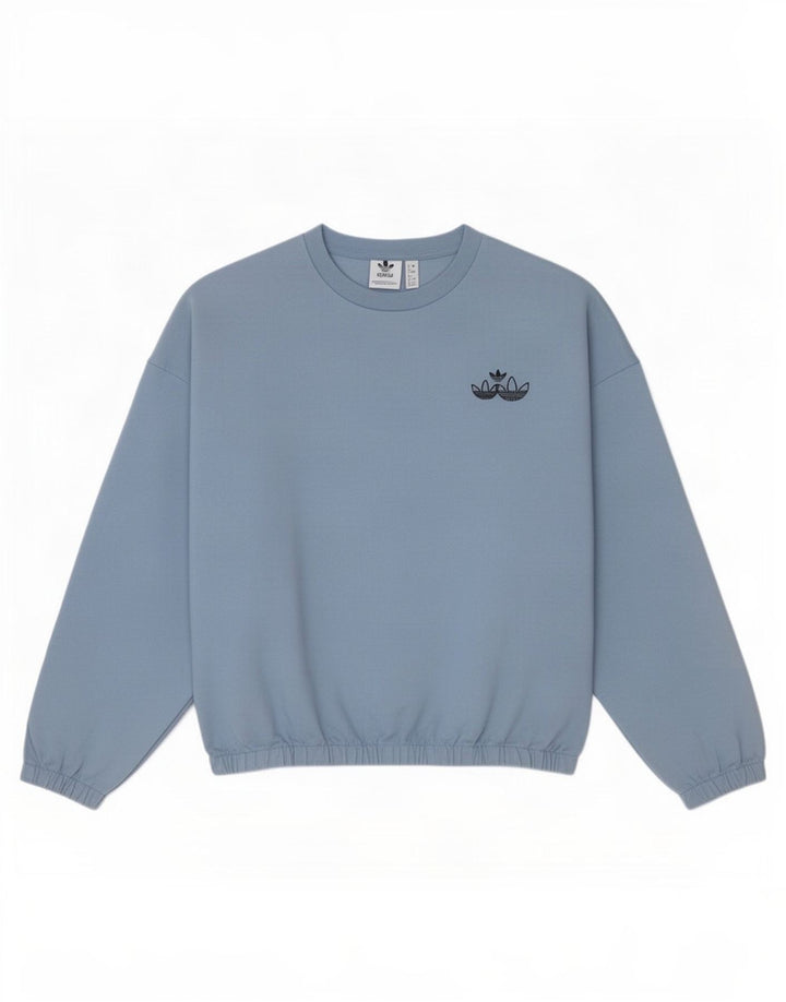Damska bluza Adidas Crop Oversized Sweter UK 8 Small Blue Cotton