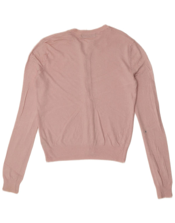 Marks & Spencer Damski sweter kardigan UK 6 XS Różowa wiskoza