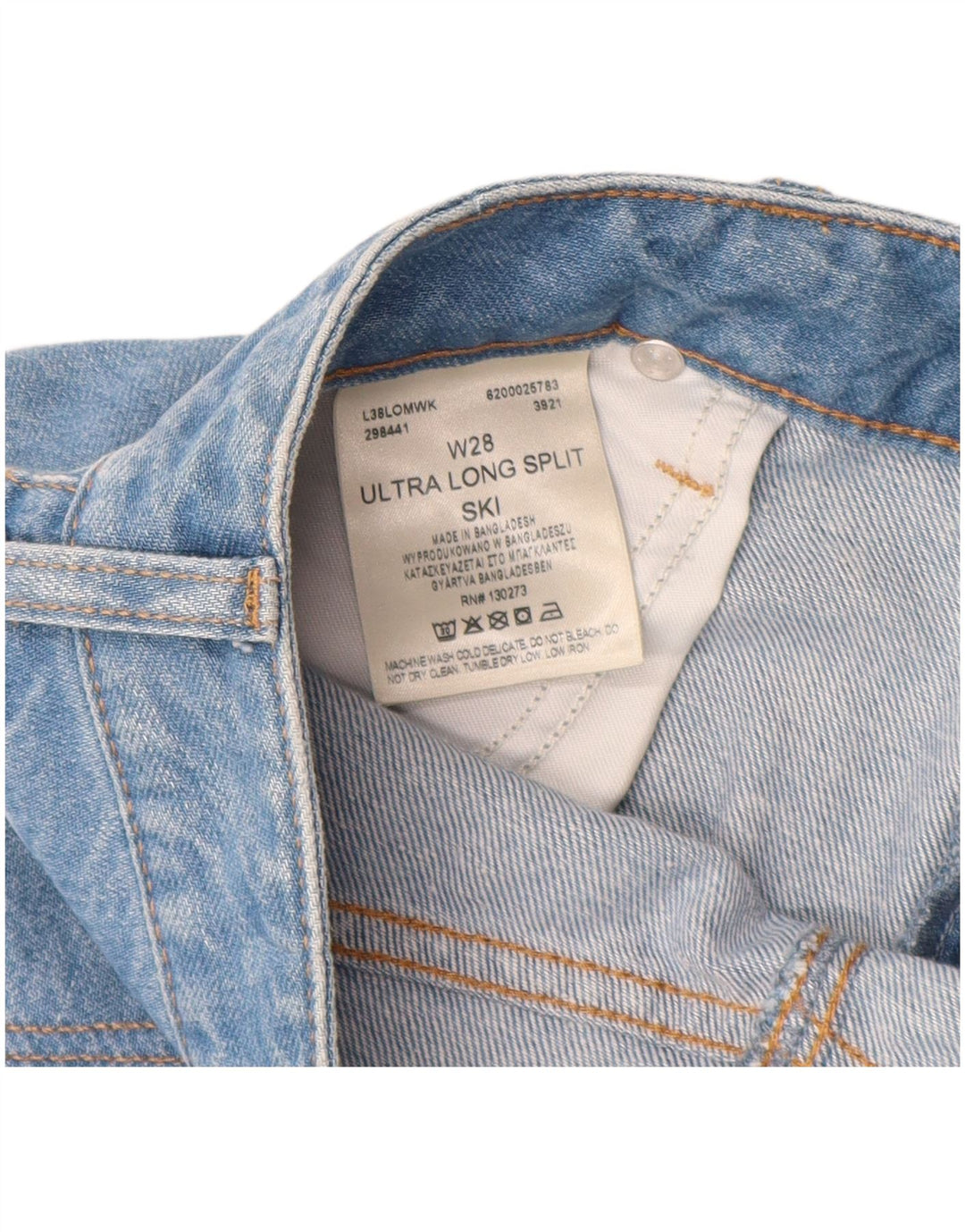 Damska spódnica dżinsowa Lee Maxi W28 Średnioniebieska bawełna