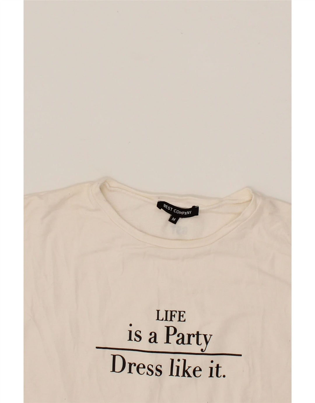BEST COMPANY Mens Graphic T-Shirt Top Medium White Modal Vintage Best Company and Second-Hand Best Company from Messina Hembry 