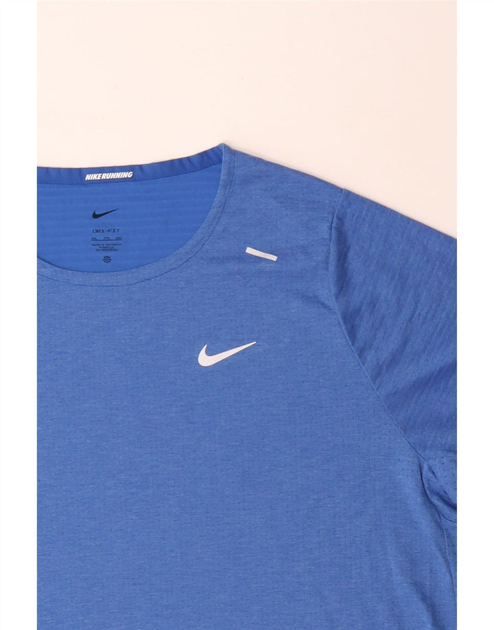 Męski T-shirt NIKE Dri Fit, 2XL, niebieski poliester