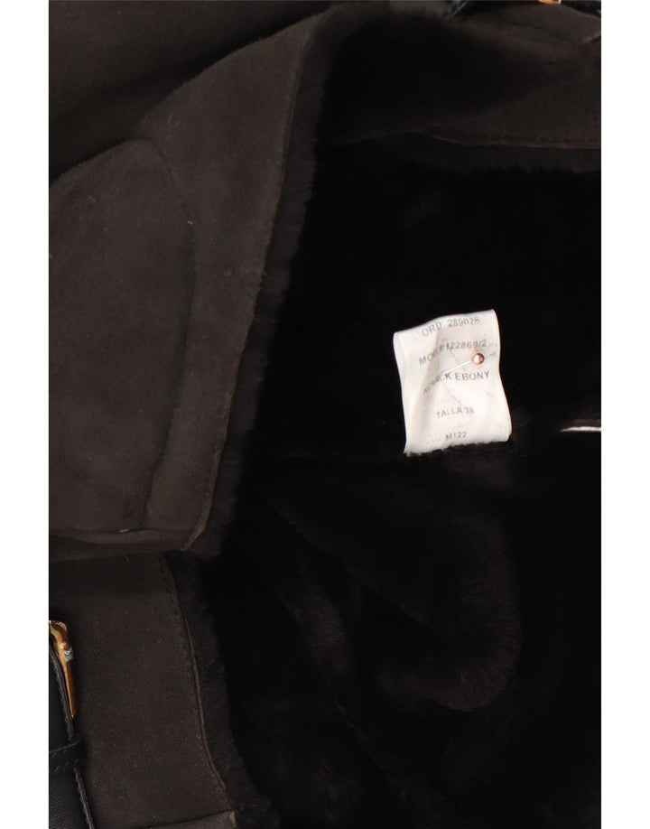 Vintage damska kamizelka Sherpa Crop EU 38 średni brąz