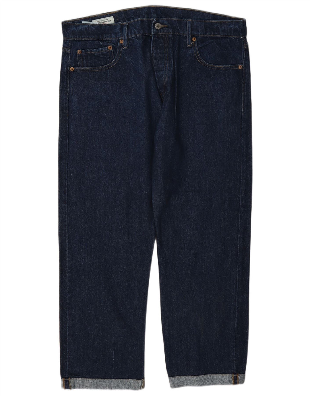Damskie dżinsy Levi's 501 Straight W38 L27 Granatowa bawełna