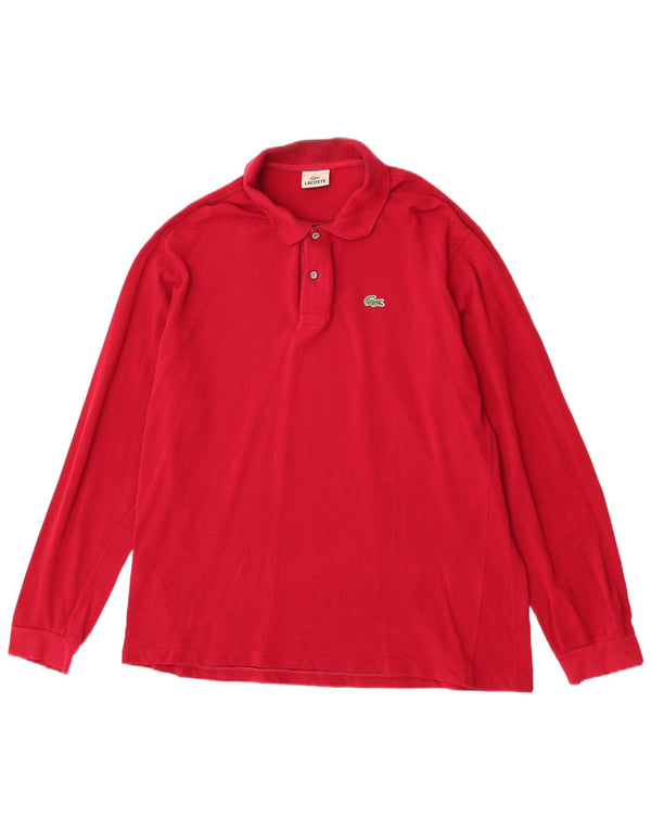 Męska koszulka polo Lacoste z długim rękawem, rozmiar 6 XL, bordowa