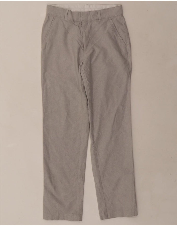 Izod Chłopięce proste spodnie chino 13-14 lat W25 L27 Szara bawełna