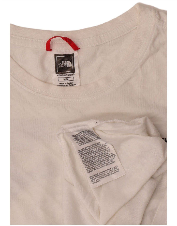 Męski T-shirt z grafiką The North Face, średni biały, bawełniany
