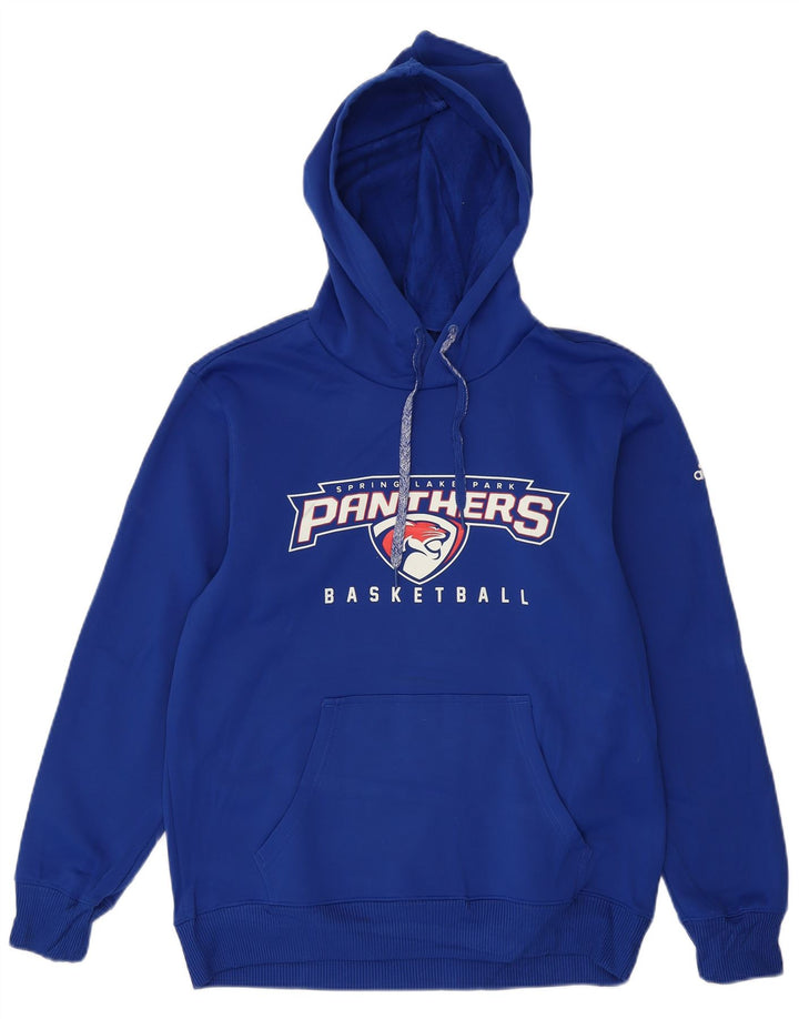 Adidas Męskie Panthers Graphic Bluza z kapturem Średni niebieski poliester