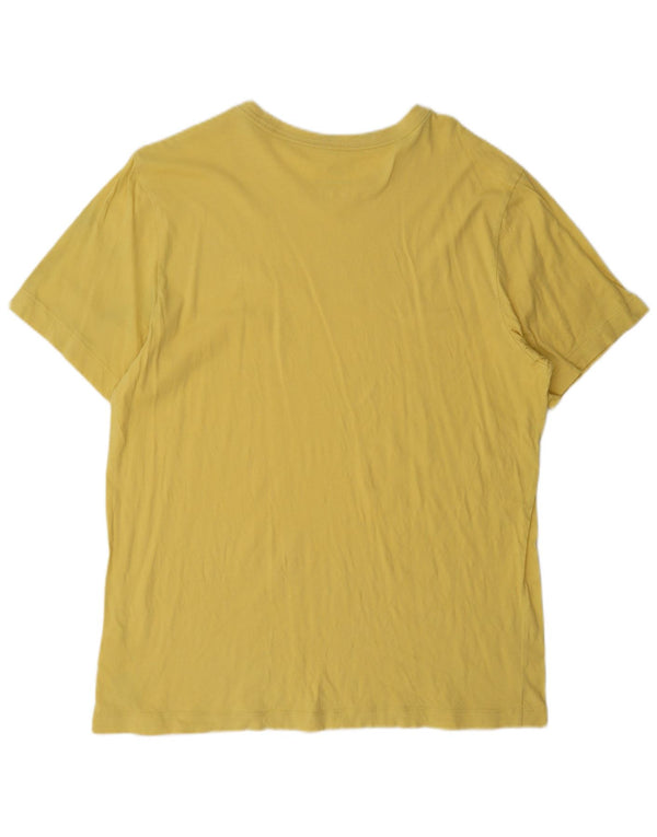 Nike Mens T-Shirt Top Large Yellow Cotton